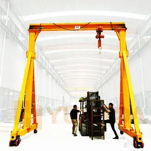 Bengkel Mobile 1 2 3 5 8 10 15 20 25 Ton Lift Listrik Perjalanan Portal Kecil Bingkai A Portabel Hoist Gantry Crane dengan Roda