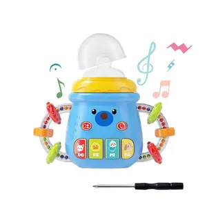Điện bé Nhựa Lắc âm nhạc âm thanh Rattle làm dịu chai bé núm vú mọc răng đồ chơi với âm nhạc và đèn LED