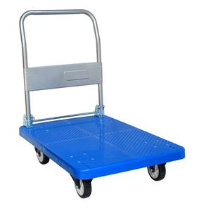 Blue Plastic Platform <b>Cart</b> 1000x800mm <b>Foldable</b> With 6 In Wheels 600 Lb Capacity Assembled - Product Image 1