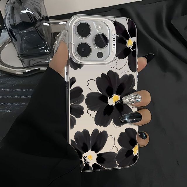 Flowers Ins Style Shockproof Mobile Phone Cases for Iphone17 Air 16 15 Plus Pro Max 14 13 12 11 X XR Anti-fall Back Cover Custom