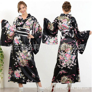 Zixiao Japanese Women's Yukata Kimono Stage Performance Costume Polyester Fiber Adult Dress Spring 2023 - Product Image 1