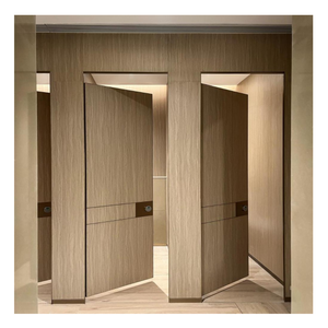 木目仕上げのDEBOエコノミーグレードトイレキュービクルソリューション - Product Image 1