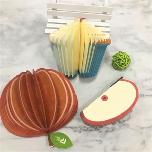 Notas Adhesivas Creativas de Papel Personalizado, Notas Adhesivas con Forma de Fruta en 3D, Notas Adhesivas Portátiles con Forma de Manzana - Product Image 1