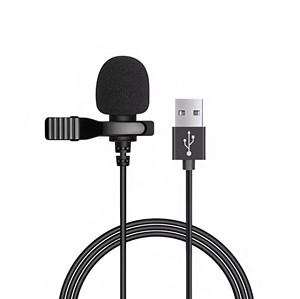 1,5m Mini Tragbares USB-Mikrofon Kondensator-Clip-on Ansteckmikrofon Kabelgebundenes Mikrofon für Telefon und Laptop - Product Image 2