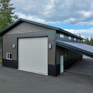 Abri de garage en acier au design moderne, facile à assembler, entrepôt métallique pour usage domestique, abri de voiture résistant au vent - Product Image 1