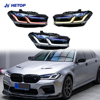Phares HETOP G30 2021-2023 Série 5, mise à niveau personnalisée spéciale, triple couleur, multi-modes, LED DRL personnalisable unique pour BMW