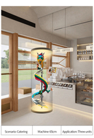 Réel 3D Lady Taille Humaine 3 Pcs 65cm Ventilateur 3D Led Ventilateur avec Cylindre Acrylique cas Mobile et Ordinateur Contrôle 3d Led Hologramme