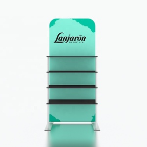 Quảng Cáo tùy chỉnh in triển lãm thương mại Nhôm xách tay Trọng lượng nhẹ Kệ hiển thị giá đứng - Product Image 4