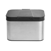 Mini poubelle en acier inoxydable pour conteneur seau poubelle à compost poubelle de comptoir pour table basse bureau bureau