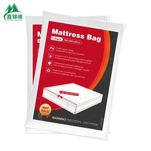 Amazon hot sale pe plastic packing bag king size mattress zippered bags for moving and storage bag