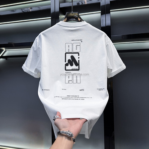 T-shirt ample et décontracté pour homme 100% coton brodé en <span class=keywords><strong>3D</strong></span> Grande édition Design <span class=keywords><strong>3D</strong></span> à la mode 240 grammes Poids du tissu - Product Image 5