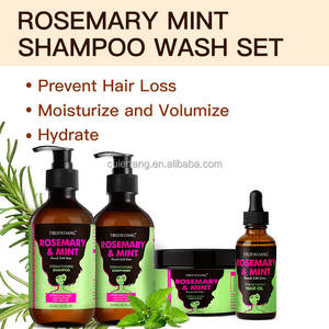 Etiqueta privada Orgánico Natural Anti Pérdida de cabello Biotina Romero Menta Mascarilla para el crecimiento del cabello Champú y acondicionador Productos para el cuidado - Product Image 2