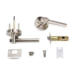 WEKIS Modern Household Satin Nickel Door <b>Locks</b> ANSI Privacy Zinc Alloy Handles for Bedroom 50/60mm Backset Lever Door <b>Locks</b> - Product Image 2