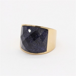 Personalized Jewelry Chunky <b>Rings</b> 18k Gold Plated Opal Stone Charm <b>Rings</b> <b>for</b> <b>Men</b> - Product Image 4