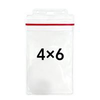 Porte-badge et porte-passeport Bestom Heavy Duty 4x6 transparent, refermable, en PVC imperméable de qualité supérieure, épaisseur 0,5 mm