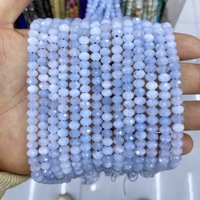 Manik-manik Batu Alam 4x6mm Bentuk Rondelle Bersegi, Datar, Warna Merah Hijau Jinstone untuk Pembuatan Perhiasan DIY Gelang Kalung