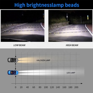 Bombilla de faro LED de doble cara, H1, H3, H7, H8, H9, H11, 9012, 9005, 9006, <span class=keywords><strong>R6</strong></span>, 25W, 3000lm, gran oferta, asequible - Product Image 4