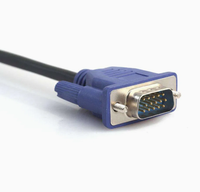 Cable VGA Serial RS422 de Alta Resolución 1080P, Niquelado, Cobre Puro, 15 Pines Macho a Macho para PC, Laptop, Monitor, Proyector, HDTV