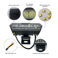 Barre lumineuse multifonctionnelle tout-terrain 6 pouces 18W 6PCS LED RGB pour camion tout-terrain UTV ATV