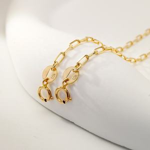 <span class=keywords><strong>Oro</strong></span> de 10 <span class=keywords><strong>Kilates</strong></span> 1.9mm Pulsera Collar Eslabón Paperclip Venta al por Mayor de <span class=keywords><strong>Oro</strong></span> Macizo Puro de 10K Joyería de <span class=keywords><strong>Oro</strong></span> Genuino de 10 Quilates - Product Image 2