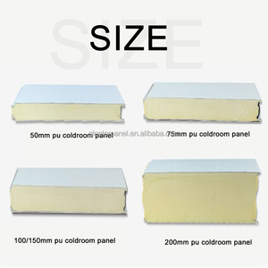 Panneau sandwich en PU ignifuge Glostar pour isolation thermique CE/ISO SMP/HDP/PVDF 50 mm 75 mm 100 mm pour entrepôts frigorifiques - Product Image 4