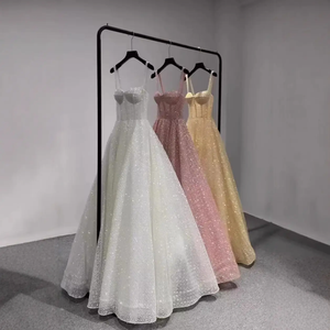 Váy dự tiệc LY-PD0233 A-line váy dạ hội long lanh vải tuyn hàng đầu với Corset váy dạ hội lấp lánh vestidos elegantes - Product Image 6