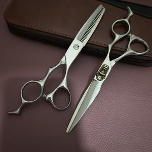 กรรไกรตัดผม Ms2 ขนาด 6 นิ้ว กรรไกรซอยผม สแตนเลส 440C ด้ามยาว อุปกรณ์ช่างตัดผมมืออาชีพ สำหรับช่างทำผม - Product Image 1