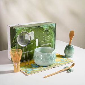 Luxury Elegant Modern Japanese Style Ceramic Matcha Making <b>Set</b> with Bamboo Whisk for <b>Tea</b> Ceremony Cute Design - Product Image 1