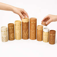 Tube en papier biodégradable, vide, rond, en kraft, sans plastique, zéro déchet, compostable, recyclable, pour cosmétiques et soins de la peau