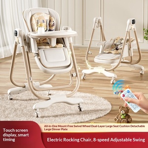 <span class=keywords><strong>Chaise</strong></span> haute électrique intelligente pour bébé, <span class=keywords><strong>berceuse</strong></span> multifonctionnelle, pliable, inclinable, berçante, table à manger pour enfants, deux-en-un - Product Image 3