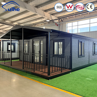 Maison conteneur extensible à double aile, villa préfabriquée pliable pour hôtel-resort de glamping