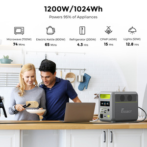สถานีไฟฟ้าพกพา Fossibot F1200 1200W/1024Wh พร้อมแผงโซลาร์เซลล์ ชาร์จเร็ว สำหรับสำรองไฟบ้านในกรณีฉุกเฉิน FOSSIBOT - Product Image 1