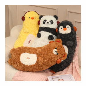 Oreiller en peluche doux et long de 75/100 cm, motif canard, <span class=keywords><strong>panda</strong></span>, ours, pingouin, pour la relaxation et le soutien pendant le sommeil des femmes et des filles - Product Image 1