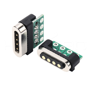 Tùy chỉnh màu đen đảo ngược thiết kế 4 POGO Pin Magnetic Power <span class=keywords><strong>Connector</strong></span> Micro <span class=keywords><strong>USB</strong></span> 3A Nam Nữ nối - Product Image 2