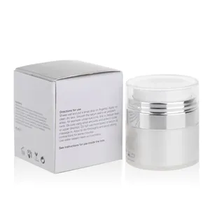 Hot Sale Face Moisturizer Luxury Airless Pump Vacuum Cream Airless 50ml Jar Skin Care Sample Jar Pearl Cosmetic Plastic White 5g