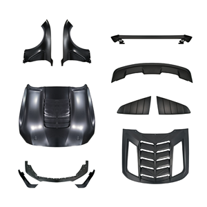 Venta caliente de fábrica nuevo Bdoykit para <span class=keywords><strong>Mustang</strong></span> 2018-2023 GT500 parachoques trasero delantero faldón lateral accesorios de escape atornillado fácil - Product Image 3