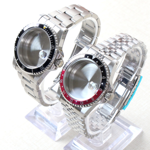 Cassa vintage da 39 mm con vetro zaffiro, accessori fai da te per orologi con movimento NH35, cassa per orologio con cinturino in stile retrò e lunetta in alluminio. - Product Image 1