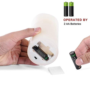 Bougie LED sans flamme à piles, effet vacillant, en cire véritable ivoire, avec télécommande 10 touches - Product Image 2
