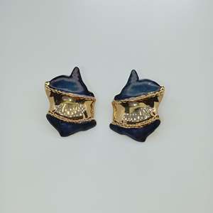 Fashion <b>Stud</b> <b>Earrings</b> 316L Stainless Steel PVD Gold Plating Sustainable Resistant Design - Product Image 1