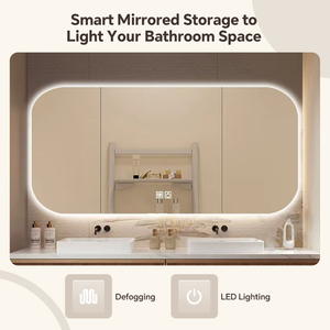Mueble de Baño Doble de 56-92 Pulgadas con Lavabo, Incluye Espejo LED Antivaho y <span class=keywords><strong>Encimera</strong></span> de Piedra - Product Image 4