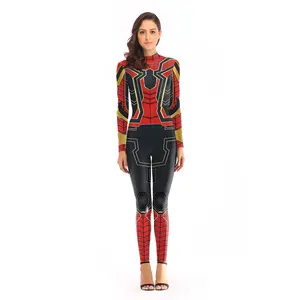 New 3D Full Body Zentai Halloween Tv Movie Cosplay Clothes Spiderman Costume Women