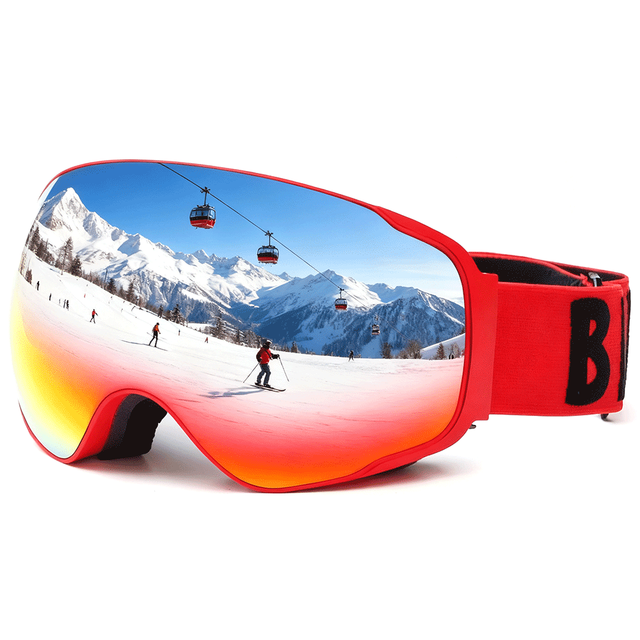 Factory Wholesale Spherical Lens Ski Goggles Custom Logo Anti-Fog UV400 Winter Sports Snow Goggles for Men Women