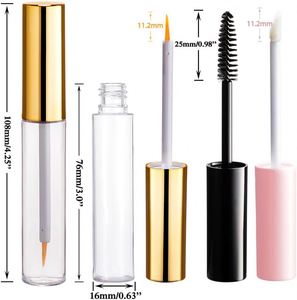 Wholesale 10ml Empty Mascara Tube Screw Cap Cosmetic Container Screen Printed <b>Rubber</b> Inner Black Sample - Product Image 2