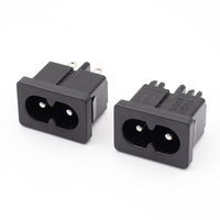 AC026 Gambar 8 Soket Daya Inlet Tipe Snap-in untuk Pemasangan Panel 2 Pin Receptacle Daya AC