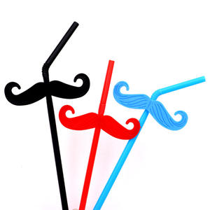 Креативные одноразовые пластиковые трубочки для напитков в форме бороды, аксессуары для Хэллоуина, трубочки-усы, разноцветные изогнутые трубочки для вечеринок - Product Image 6