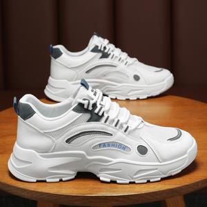 أحذية رجالية عصرية 2025 جديدة ذات شبكة تنفس، أحذية رجالية ناعمة ومتعددة الاستخدامات بنعل سميك للرياضة والملابس العادية، أحذية أنيقة للآباء - Product Image 3