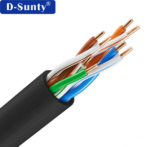 สายเคเบิลแลน OEM แบบกำหนดเอง CAT5 Cat5e ความยาว 1 ม./5 ม./10 ม./50 ม. สำหรับใช้งานภายนอกอาคาร หัวต่อ RJ45 ทองแดงแท้ สำหรับการสื่อสารเครือข่ายคอมพิวเตอร์ - Product Image 4