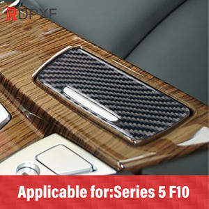 Convient pour BMW Série 5 F10 2011, autocollant de cendrier intérieur de voiture, autocollant décoratif en Fiber de carbone à colle goutte - Product Image 2