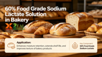 Lactate de sodium 60% en poudre, qualité alimentaire, améliorant la nutrition, conservateur, humectant, E325, viande, boulangerie, cosmétiques