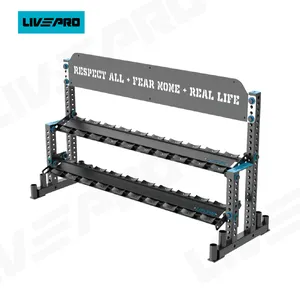 Equipment New Fashion Unisex 3 Tier Stand Gym Equipment Fitness Steel Weight Dumbbell Storage Rack